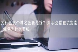 为什么买个域名还要花钱？新手必看避坑指南_域名为什么要钱